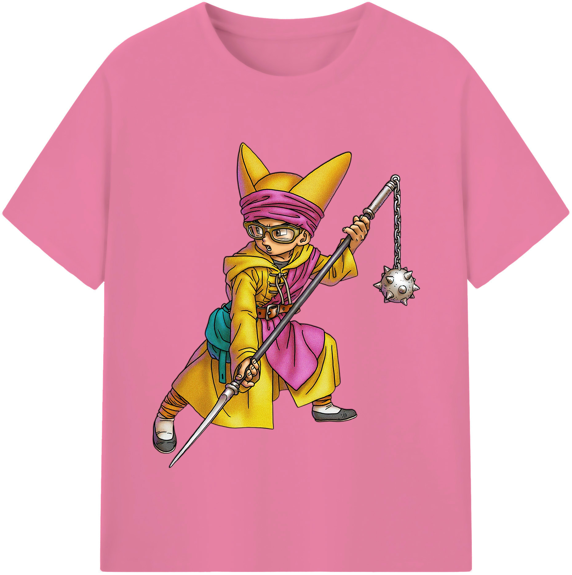 （画像用） ドラゴンクエスト Doragon Kuesuto Dragon Quest 綿100％半袖Tシャツ（フロントプリント）